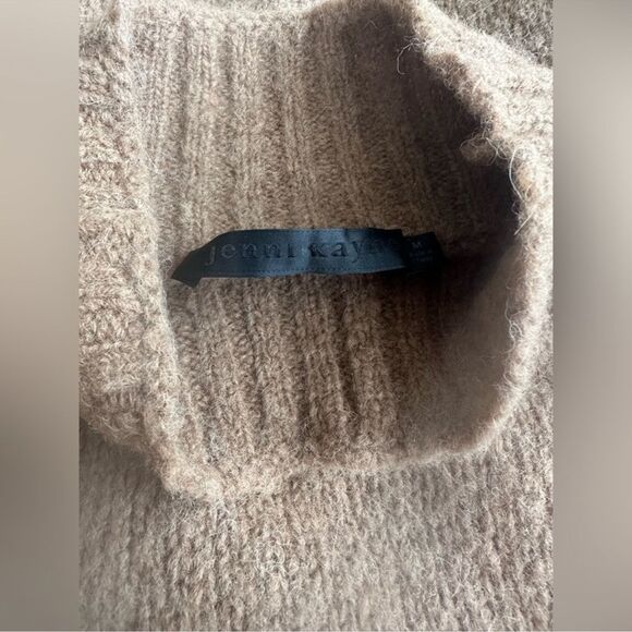 JENNI KAYNE Alpaca Mockneck Pullover In Tan Color Size M - Picture 5 of 7